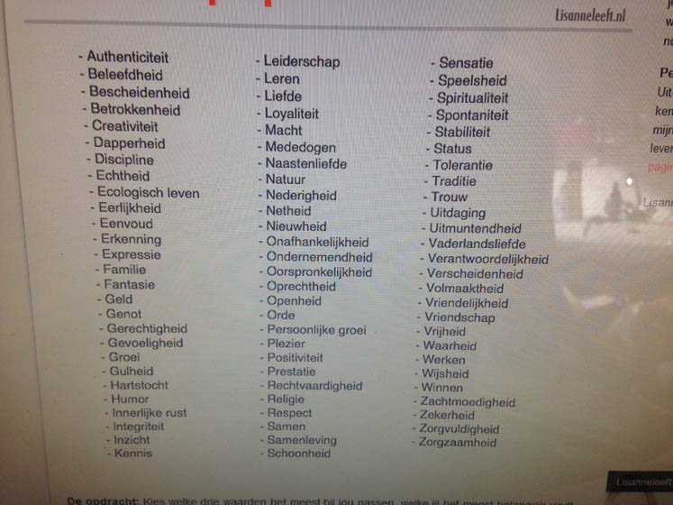 WAT ZIJN MIJN WAARDEN #HAPPYCHALLENGE - LIFELOG van Luna - sinds 2001